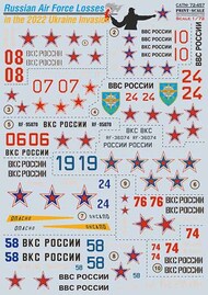  Print Scale Decals  1/72 Russian Air Force Losses in the 2022 Ukraine Invasion PSL72457