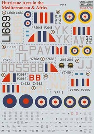  Print Scale Decals  1/72 Hawker Hurricane Aces in the Mediterranean & Africa. Part 1 PSL72458