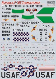  Print Scale Decals  1/72 Republic F-105 Thunderchief Part 3 PSL72462
