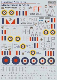  Print Scale Decals  1/72 Hawker Hurricane Aces in the Mediterranean & Africa. Part 2 PSL72472