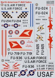  Print Scale Decals  1/72 North-American F-86D Sabre Dog PSL72482