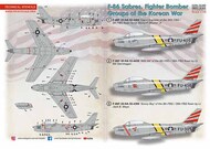  Print Scale Decals  1/72 North-American F-86F Sabre Fighter Bomber Groups of the Korean War PSL72495
