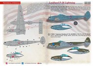 Print Scale Decals  1/72 Lockheed P-38 Lightning PSL72499