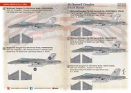  Print Scale Decals  1/72 McDonnell-Douglas F/A-18A PSL72500