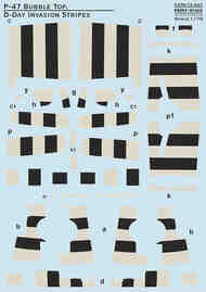 Republic P-47D Thunderbolt Bubble Top. D-Day Invasion Stripes PSL72543