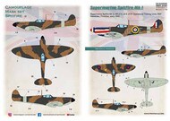  Print Scale Decals  1/72 Supermarin Spitfire Mk.I includes camouflage pattern paint mask and decals PSM72009
