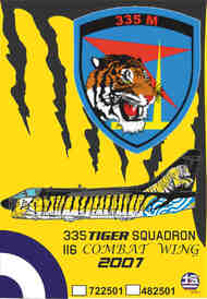 335 squadron Vought LTV A-7E Corsair TIGER 20073 #PD32-2501