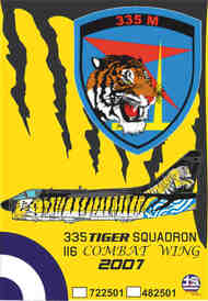 335 squadron Vought LTV A-7E Corsair TIGER 20071 #PD72-2501