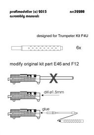 Vought F4U-1 Corsair Gun Barrels #PF32288P