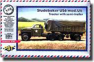  PST Models  1/72 Studebaker US6 Truck Tractor with Semi-Trailer PST72062