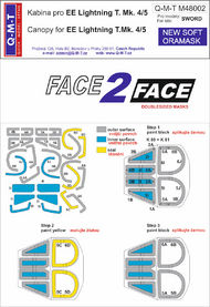  Q-M-T  1/48 Face 2 Face Paint masks Canopy for BAC/EE Lig QMTM48002