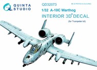 Fairchild A-10C Thunderbolt 3D-Printed & coloured Interior on decal paper #QTSQD32073