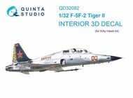  Quinta Studio  1/32 Interior 3D Decal - F-5F-2 Tiger II (KTH kit) QTSQD32082