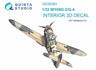  Quinta Studio  1/32 Interior 3D Decal - Bf.109G-2 Bf109G-4 (HAS kit) QTSQD32083