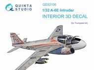  Quinta Studio  1/32 Grumman A-6E Intruder 3D-Printed & coloured Interior on decal paper OUT OF STOCK IN US, HIGHER PRICED SOURCED IN EUROPE QTSQD32106