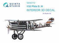 Pfalz D.III 3D-Printed & coloured Interior on decal paper* #QTSQD32112