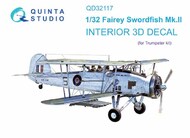  Quinta Studio  1/32 Fairey Swordfish Mk.II 3D-Printed & coloured Interior on decal paper QTSQD32117