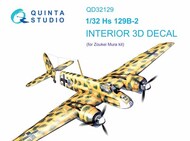 Henschel Hs.129B-2 3D-Printed & coloured Interior on decal paper* #QTSQD32129