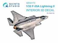  Quinta Studio  1/32 Lockheed-Martin F-35A 3D-Printed & coloured Interior on decal paper OUT OF STOCK IN US, HIGHER PRICED SOURCED IN EUROPE QTSQD32173