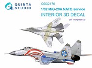 Mikoyan MiG-29A NATO service 3D-Printed & coloured Interior on decal paper OUT OF STOCK IN US, HIGHER PRICED SOURCED IN EUROPE #QTSQD32176