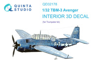 Grumman TBM-3 Avenger 3D-Printed & coloured Interior on decal paper #QTSQD32178