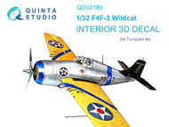 Grumman F4F-3 Wildcat 3D-Printed & coloured Interior on decal paper OUT OF STOCK IN US, HIGHER PRICED SOURCED IN EUROPE #QTSQD32186