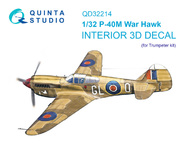 Curtiss P-40M WarHawk 3D-Printed & coloured Interior #QTSQD32214