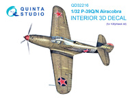 Bell P-39Q/N Airacobra 3D-Printed & coloured Interior on decal paper #QTSQD32216