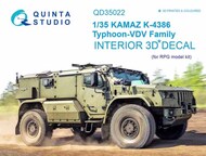 KAMAZ K-4386 Typhoon VDV family 3D-Printed & coloured Interior on decal paper #QTSQD35022