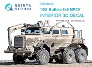 Buffalo 6x6 MPCV 3D-Printed & coloured Interior on decal paper* #QTSQD35042