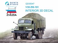 Quinta Studio  1/35 Interior 3D Decal - ZIS-151 (ZVE kit) QTSQD35047