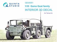 Gama Goat family 3D-Printed & coloured Interior on decal paper OUT OF STOCK IN US, HIGHER PRICED SOURCED IN EUROPE #QTSQD35051
