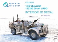  Quinta Studio  1/35 LRDG 30cwt Chevrolet 3D-Printed & coloured Interior on decal paper QTSQD35058