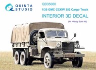  Quinta Studio  1/35 GMC CCKW 352 Cargo Truck 3D-Printed & coloured Interior on decal paper OUT OF STOCK IN US, HIGHER PRICED SOURCED IN EUROPE QTSQD35060