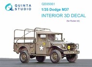  Quinta Studio  1/35 Interior 3D Decal - Dodge M37 (ROD kit) OUT OF STOCK IN US, HIGHER PRICED SOURCED IN EUROPE QTSQD35061