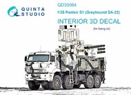  Quinta Studio  1/35 Interior 3D Decal - Pantsir-S1 (Greyhound SA-22) (MNG kit) QTSQD35064
