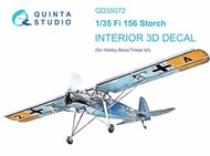  Quinta Studio  1/35 Fieseler Fi.156C Storch 3D-Printed & coloured Interior on decal paper OUT OF STOCK IN US, HIGHER PRICED SOURCED IN EUROPE QTSQD35072