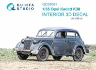 Quinta Studio  1/35 Opel kadett k38 3D-Printed & coloured Interior on decal paper QTSQD35081