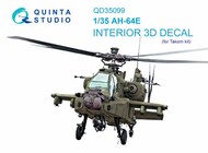  Quinta Studio  1/35 Boeing/Hughes AH-64E 3D-Printed & coloured Interior on decal paper QTSQD35099