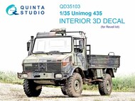  Quinta Studio  1/35 Unimog 435 3D-Printed & coloured Interior on decal paper QTSQD35103