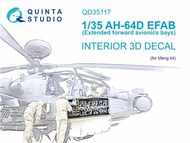  Quinta Studio  1/35 Interior 3D Decal - AH-64D Apache EFAB Extended Forward Avionics Bays (MNG kit) QTSQD35117