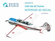  Quinta Studio  1/48 Yak-52 3D-Printed & coloured Interior on decal paper QTSQD48019