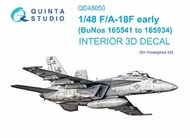 Boeing F/A-18F Hornet early 3D-Printed & coloured Interior on decal paper #QTSQD48050