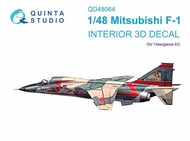  Quinta Studio  1/48 Interior 3D Decal - Mitsubishi F-1 (HAS kit) QTSQD48064