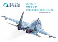 Interior 3D Decal - Su-34 Fullback (HBS kit) OUT OF STOCK IN US, HIGHER PRICED SOURCED IN EUROPE #QTSQD48071