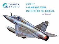  Quinta Studio  1/48 Dassault Mirage 2000N 3D-Printed & coloured Interior on decal paper QTSQD48117
