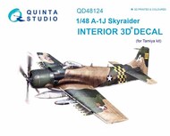  Quinta Studio  1/48 Douglas A-1J Skyraider 3D-Printed & coloured Interior on decal paper QTSQD48124