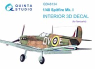  Quinta Studio  1/48 Supermarine Spitfire Mk.1 3D-Printed & coloured Interior on decal paper QTSQD48134