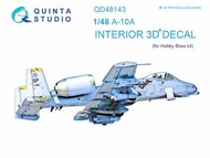  Quinta Studio  1/48 Fairchild A-10A Thunderbolt II 3D-Printed & coloured Interior on decal paper QTSQD48143
