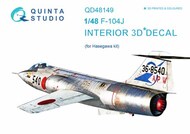 Lockheed F-104J Starfighter 3D-Printed & coloured Interior on decal paper #QTSQD48149